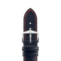 Bracelet pour montre Jumper Hirsch Noir/rouge