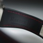 Bracelet RubberB M101 Noir surpiqué rouge