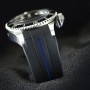Bracelet RubberB M107 Noir/Bleu