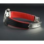 Bracelet RubberB M110 Noir/Rouge pour Rolex Sky-Dweller