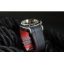 RubberB bracelet T800 pour Tudor Noir/Rouge