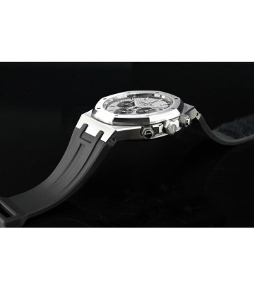 Rubber B Strap APV41 Black for Audemars Piguet Royal Oak 41mm on Bracelet - Velcro Series