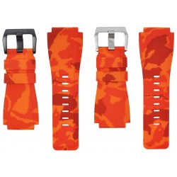 Horus Bracelet Camouflage Caoutchouc pour Bell&Ross orange