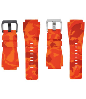 Horus Bracelet Camouflage Caoutchouc pour Bell&Ross orange