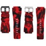 Horus Bracelet Camouflage Caoutchouc pour Bell&Ross rouge