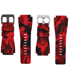 Horus Bracelet Camouflage Caoutchouc pour Bell&Ross rouge