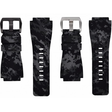 Horus Bracelet Camouflage Caoutchouc pour Bell&Ross digital graphite