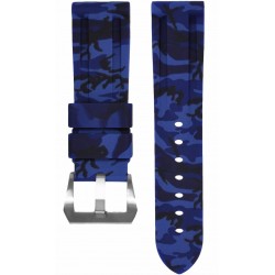 Horus Bracelet Camouflage Caoutchouc pour Panerai bleu