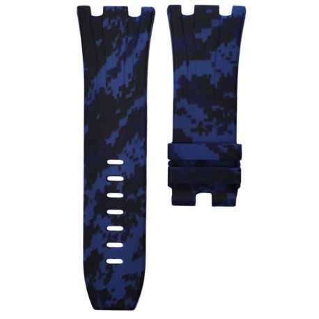 Horus Bracelet Camouflage Rubber Bleu digital pour APROO 44mm
