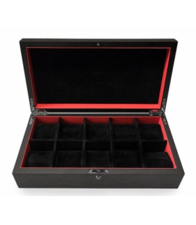 KronoKeeper black ash watch box for 10 watches