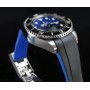 Bracelet RubberB M208 Noir/Bleu pour Rolex Deepsea 126660