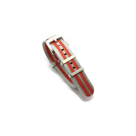Bracelet Nato Premium - Gris / rouge