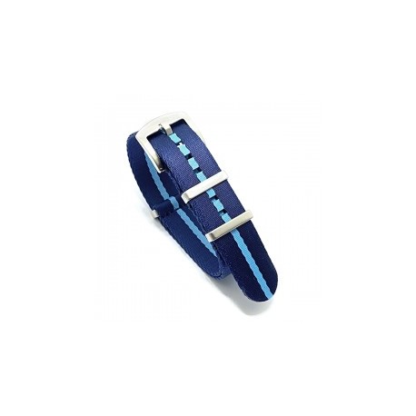 Bracelet Nato Premium - Bleu foncé / Bleu clair