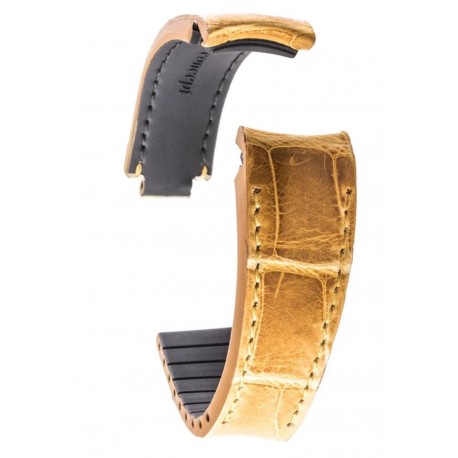 R-Strap Bracelet Alligator pour Rolex - Miel (Tannage Spécial)