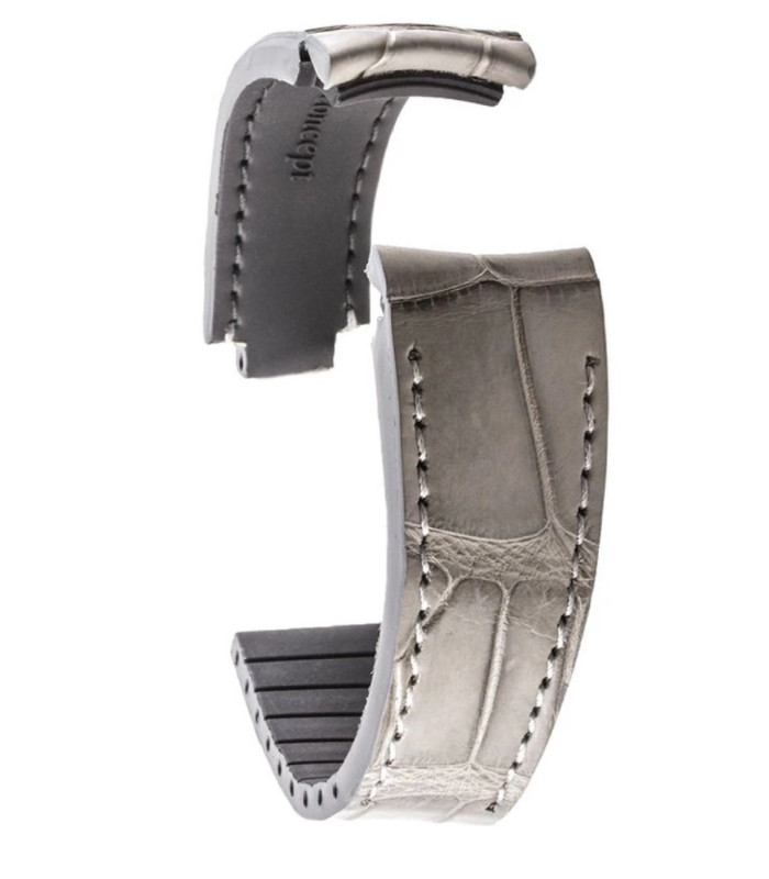 R-Strap Bracelet Alligator pour Rolex - Gris clair