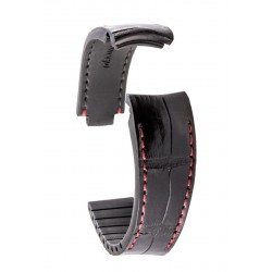 R-Strap - Alligator strap for Rolex - Black with red stitching