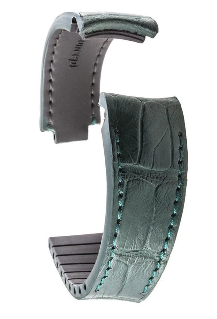 green rolex leather strap