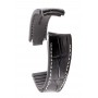 R-Strap Bracelet Aligator pour Rolex - Noir avec surpiqure blanche