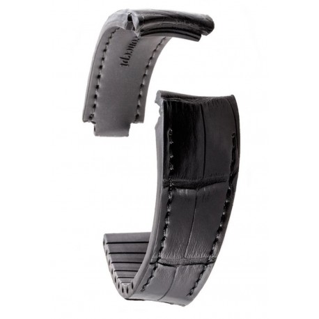 R-Strap Bracelet Aligator pour Rolex - Noir