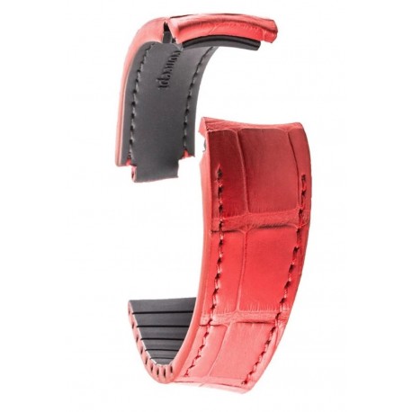 R-Strap Bracelet Aligator pour Rolex - Rouge
