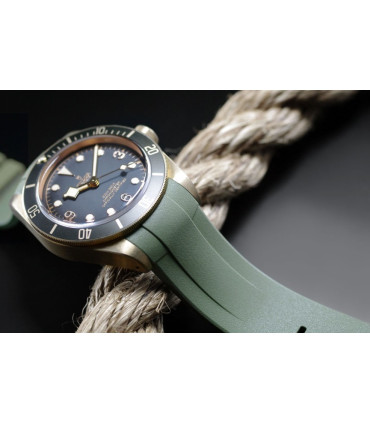 Rubber B strap T803 Military Green with buckle  