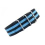 Bracelet nylon NATO Noir/Bleu