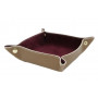 Valet Tray in calf leather and suede
