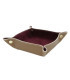 Valet Tray in calf leather and suede