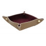 Valet Tray in calf leather and suede