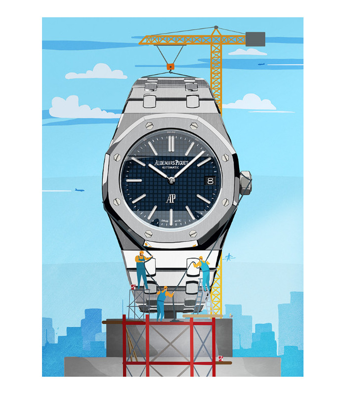 Watchoniste X MisterChrono art printing - skyscraper - 60x80