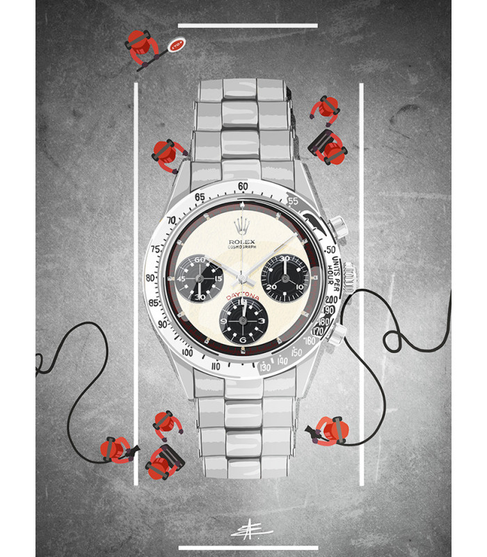 Watchoniste X MisterChrono tirage d'art - daytona - 60x80