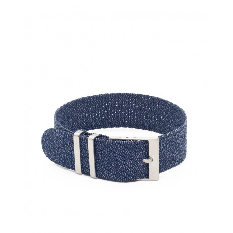 Bracelet perlon KronoKeeper - Bleu/Gris