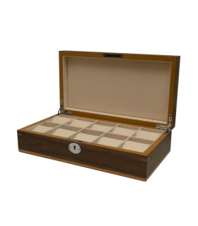 Clipperton 10 watch box in brown wood