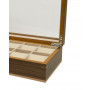 Boîte à montres Clipperton 10 en bois marron avec couvercle en verre