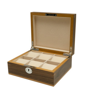 Clipperton 6 watch box in brown wood