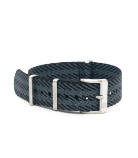 BRACELET NATO PREMIUM - Noir/Gris