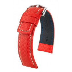 Bracelet pour montre Carbon Hirsch Rouge