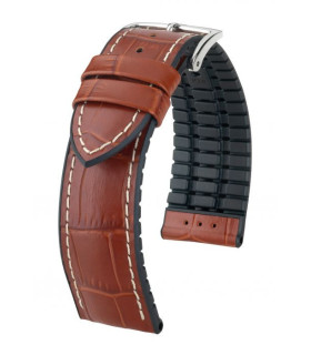 George Hirsch Watch Strap Gold Brown/Black