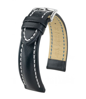 Bracelet pour montre Heavy Calf Hirsch Noir