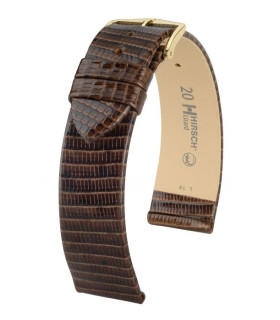 Lizard Hirsch Watch Strap Brown