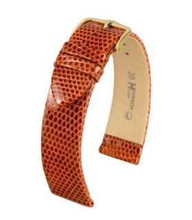 Lizard Hirsch Watch Strap Golden Brown