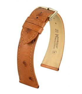 Massai Ostrich Hirsch watch strap Golden Brown