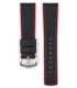 Watch strap Robby Hirsch Black/Red