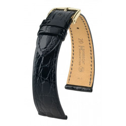 Bracelet pour montre Genuine Croco Hirsch Noir