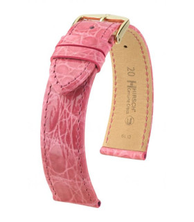 Genuine Croco Hirsch Watch Strap Pink