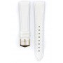 Genuine Croco Hirsch Watch Strap White