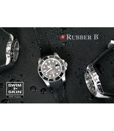Rubber B strap Swimskin Ballistic noir