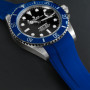 Rubber B strap M206 Pacific Blue with buckle for Submariner Ceramic 41mm