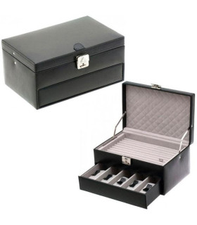 Leather watch box Davidt's for 5 watches & cufflinks