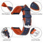 KronoKeeper Jules Rubber Strap - Orange/Navy Blue